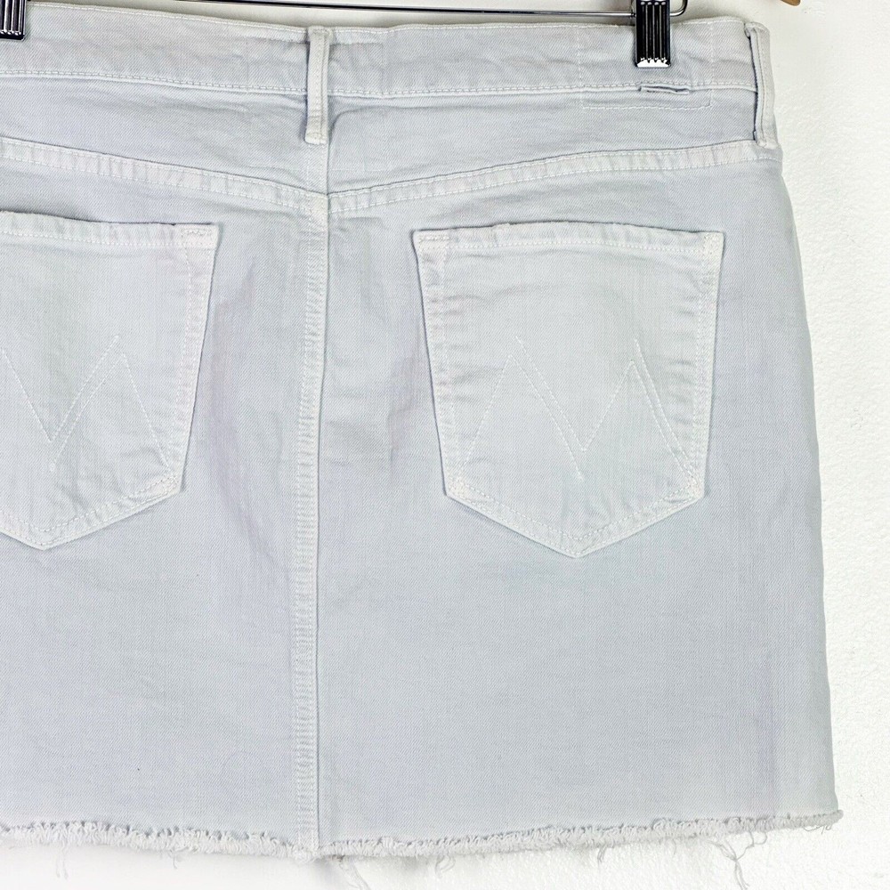 Mother Superior Women's Distressed Denim Mini Skirt Vagabond Fray Size 30 - Picture 10 of 11